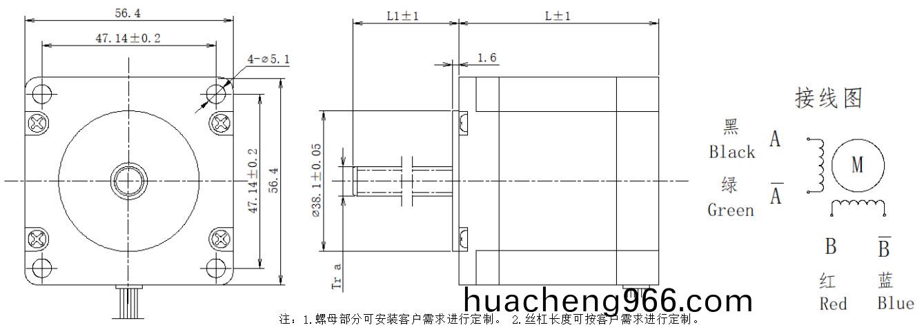 57係(xi)列(lie)絲(si)桿電機結(jié)構(gòu)